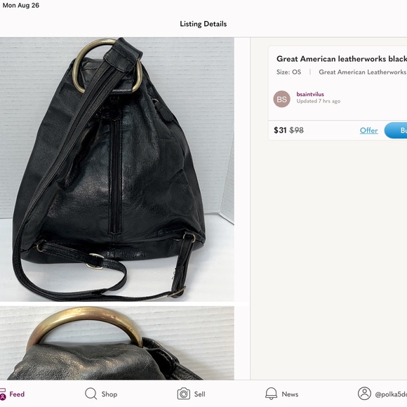 ‘Great American Leatherworks’ Backpack/Sling (#9) - Picture 11 of 11